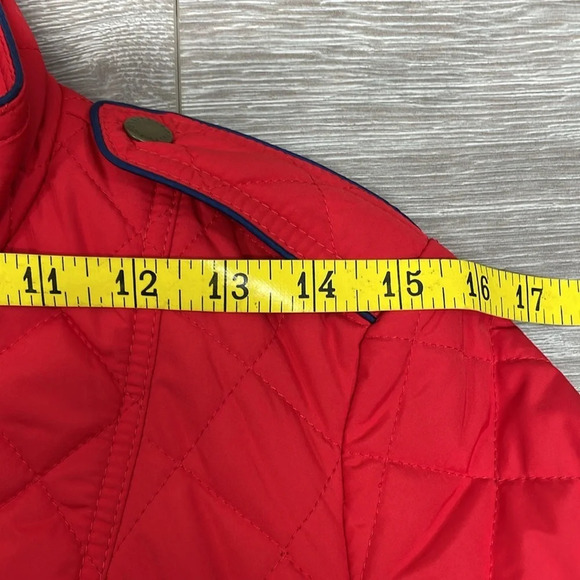NWOT Talbots Diamond Quilted Jacket Military Inspired Red Navy XS - Picture 5 of 15